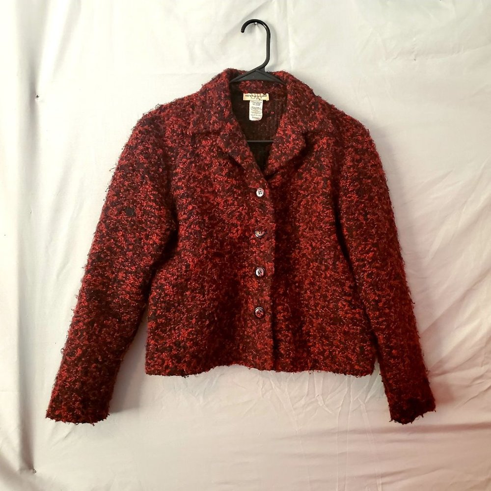Black and Red Sarah B Studio Coat